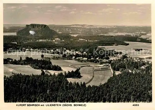 Gohrisch mit Lilienstein Tafelberg Elbsandsteingebirge Kat. Gohrisch