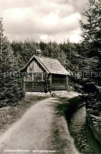 Altenau Harz Waldhuette am Dammgraben Kat. Altenau