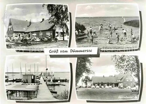 Duemmersee Mecklenburg Vorpommern Strandhaus Strand Bootsanleger