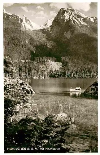 Hintersee Berchtesgaden mit Hochkalter Berchtesgadener Alpen Kat. Berchtesgaden