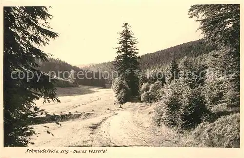 Schmiedefeld Rennsteig Oberes Vessertal Handabzug Kat. Schmiedefeld Rennsteig