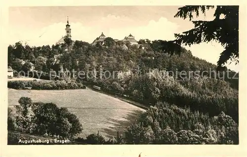 Augustusburg Blick zum Schloss Kat. Augustusburg