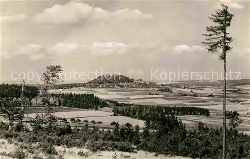 Augustusburg Landschaftspanorama mit Blick zur Augustusburg Kat. Augustusburg