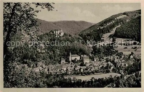 Leutenberg Thueringen Gesamtansicht mit Friedensburg Kat. Leutenberg