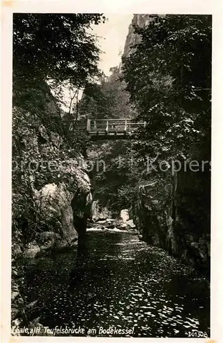 Thale Harz Teufelsbruecke am Bodekessel Kat. Thale