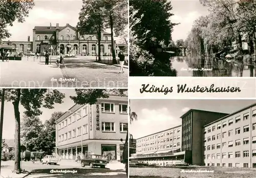 Koenigs Wusterhausen Bahnhof Nottekanal Kreiskrankenhaus Bahnhofstrasse Kat. Koenigs Wusterhausen