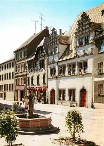 Weissenfels Saale Heinrich Schuetz Haus Brunnen Kat. Weissenfels