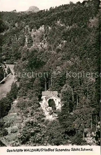 Bad Schandau Fliegeraufnahme Gaststaette Waldhaeusel Kat. Bad Schandau