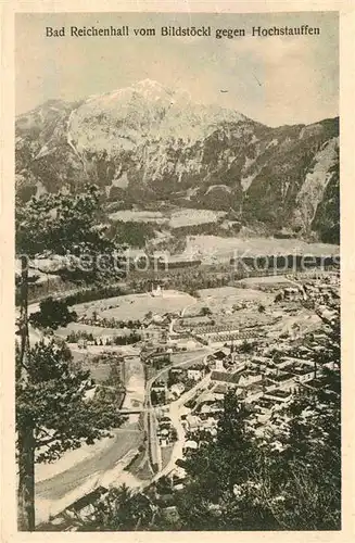 Bad Reichenhall Blick vom Bildsoeckel gegen Hochstaufen Kat. Bad Reichenhall