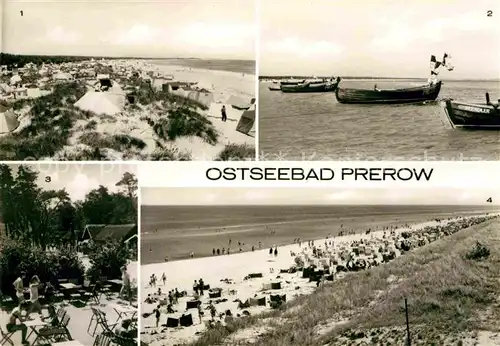 Prerow Ostseebad Strand Fischerboote Strandstrasse Kat. Darss