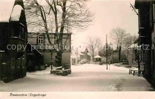 Frauenstein Sachsen Winterlandschaft Ortsansicht Kat. Frauenstein Sachsen