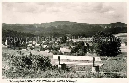 Hinterhermsdorf Erholungsort Panorama Kat. Sebnitz