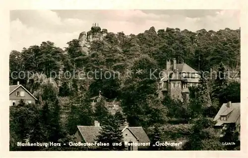 Blankenburg Harz Grossvater Felsen Restaurant Grossvater Kat. Blankenburg