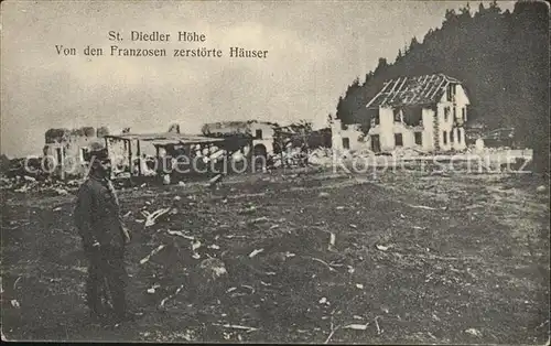 Markirch Sankt Diedler Hoehe Zerstoerung Kat. Sainte Marie aux Mines