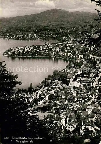 Territet Montreux mit Clarens Panorama Kat. Montreux