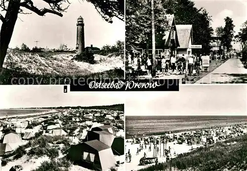 Prerow Ostseebad Leuchtturm Zeltplatz Weg zum Strand Kat. Darss