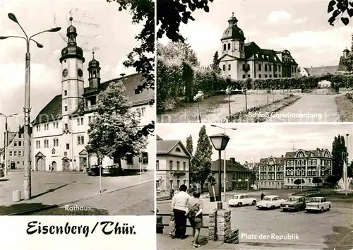 Eisenberg Thueringen Rathaus Schloss Christianenburg Platz der Republik Kat. Eisenberg