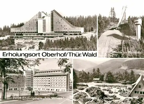 Oberhof Thueringen Interhotel Panorama Schanze Erholungsheim Fritz Weineck Rennsteig Garten Kat. Oberhof Thueringen