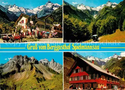 Oberstdorf Berggasthof Spielmannsau Allgaeuer Alpen Kat. Oberstdorf