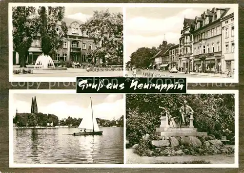 Neuruppin Denkmal Brunnen Segelboot Kat. Neuruppin