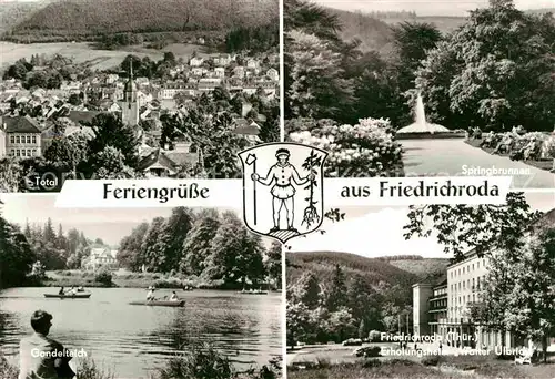 Friedrichroda Springbrunnen Gondelteich  Kat. Friedrichroda