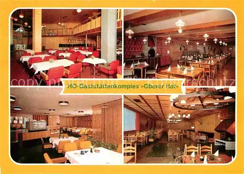 Oberhof Thueringen HO Gaststaettenkomplex Oberer Hof Tanzbar Joeal Serb Bauernrestaurant Mokkabar Jaegerrestaurant Kat. Oberhof Thueringen