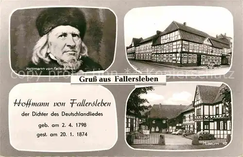 Fallersleben Hoffmann Museum Fachwerk Kat. Wolfsburg