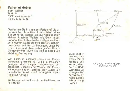 Marktoberdorf Ferienhof Gebler Kat. Marktoberdorf