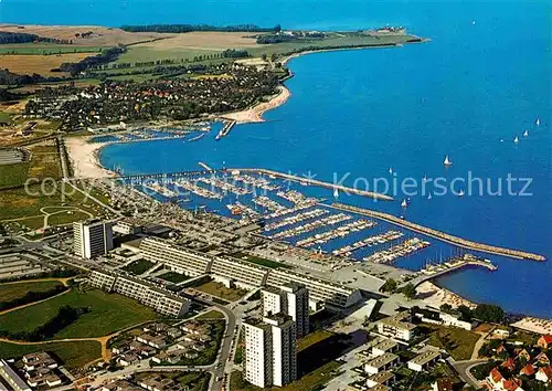 Schilksee Fliegeraufnahme Olympia Zentrum Hafen Strand Kat. Kiel