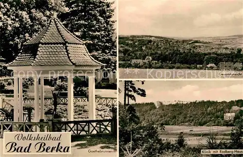 Berka Bad Volksheilbad Klinik Rodberg Haus Goethebrunnen Kat. Bad Berka