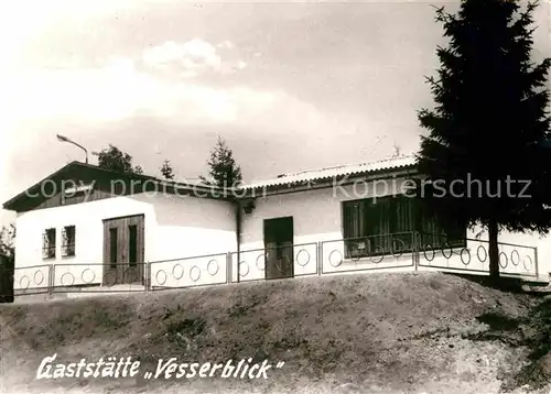 Schmiedefeld Rennsteig Restaurant Vesserblick Kat. Schmiedefeld Rennsteig