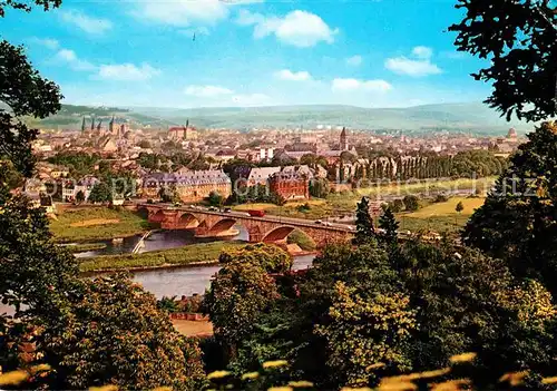 Trier Panorama Moselbruecke Kat. Trier