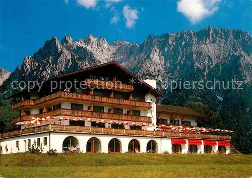 Mittenwald Bayern Berggasthaus Cafe Groebl Alm Kat. Mittenwald