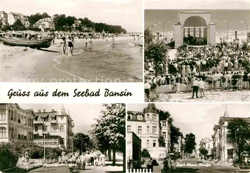 Bansin Ostseebad Strand Konzertplatz Promenade Karl Marx Str Kat. Heringsdorf