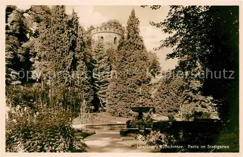 ueberlingen Bodensee Partie im Stadtgarten Kat. ueberlingen