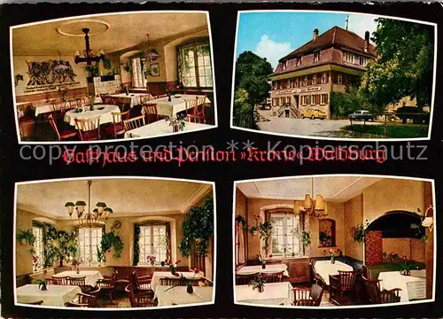 Waldburg Wuerttemberg Gasthaus Pension Krone Gastraum Aussenansicht Kat. Waldburg