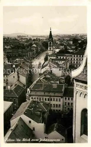 Zittau Stadtblick mit Johanneum Kat. Zittau