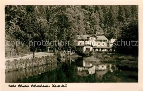 Lichtenhain Sebnitz Wasserfall Gaststaette Kat. Sebnitz