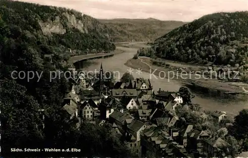 Wehlen Sachsen Elbe Faehre Kat. Wehlen