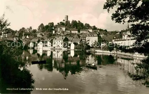 Lobenstein Bad Moorbad Blick von Inselbruecke