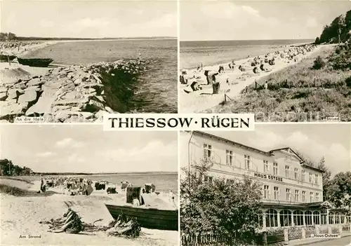 Thiessow Ostseebad Ruegen Mole Strand Haus Ostsee Kat. Thiessow