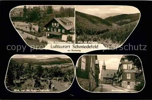 Schmiedefeld Rennsteig Bahnhofstrasse Nahetal Georg Schumann Platz Ruppachstrasse Kat. Schmiedefeld Rennsteig