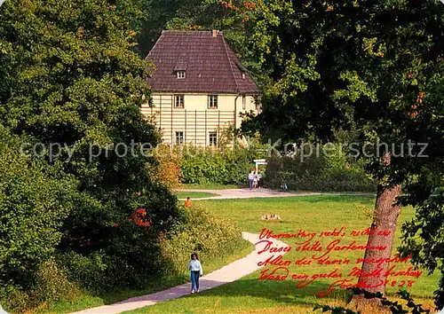 Weimar Thueringen Goethes Gartenhaus Kat. Weimar