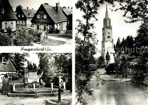 Neugersdorf Sachsen Gruendungsviertel Gruendungsstein Denkmal Kirche Kat. Neugersdorf Sachsen