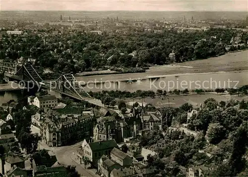 Dresden Oberloschwitz Blaues Wunder Kat. Dresden Elbe