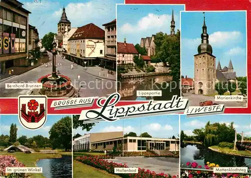 Lippstadt Bernhard Brunnen Lippe Marienkirche Mattenklodtsteg Hallenbad Gruener Winkel Kat. Lippstadt