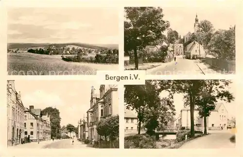 Bergen Vogtland Kirche Platz Gesamtansicht  Kat. Bergen Plauen