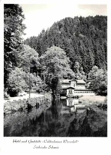 Saechsische Schweiz Hotel und Gaststaette Lichtenhainer Wasserfall Kat. Rathen Sachsen