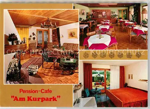 Pfronten Pension Cafe Am Kurpark Doppelkarte Kat. Pfronten