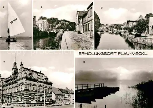 Plau Mecklenburg Plauer See Zugbruecke Strandstrasse Rathaus Seemotiv Kat. Plau See